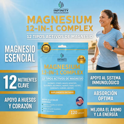 Magnesio 12 en 1 Complex 120 Cápsulas