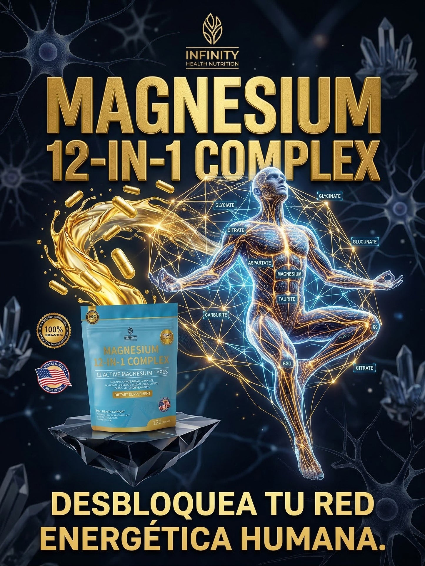 Magnesio 12 en 1 Complex 120 Cápsulas