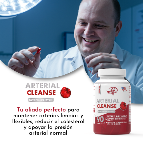 Arterial Cleanse, para mantener arterias limpias y flexibles, reducir el colesterol y apoyar la presión arterial normal