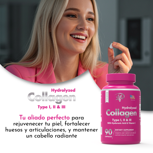 Hydrolyzed Collagen, para rejuvenecer tu piel, fortalecer huesos y articulaciones, y mantener un cabello radiante