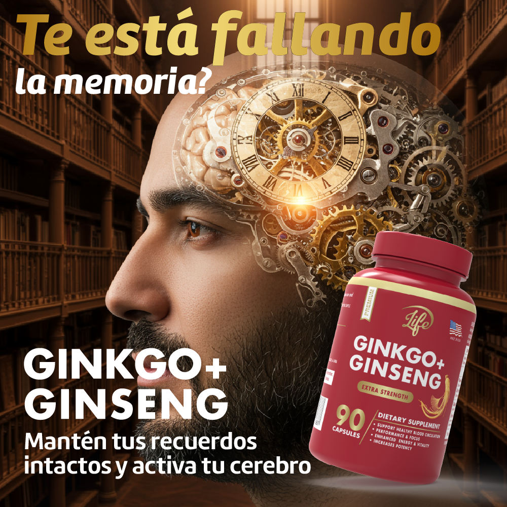 Ginkgo + Ginseng, para aumentar tu energía mental y física, mejorar la circulación cerebral y mantener tu vitalidad durante todo el día
