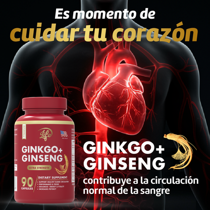 Ginkgo + Ginseng, para aumentar tu energía mental y física, mejorar la circulación cerebral y mantener tu vitalidad durante todo el día