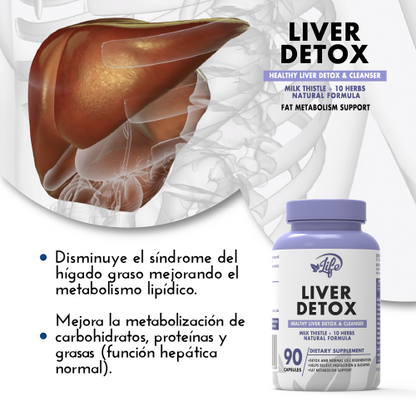 Liver Detox, para regenerar tu hígado, eliminar toxinas acumuladas por años y recuperar la energía que creías perdida para siempre