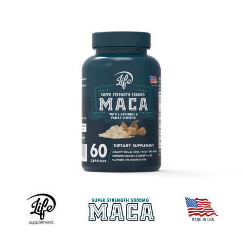 MACA + L-Arginina + Ginseng, para potenciar tu energía sexual, aumentar tu fertilidad y mejorar tu rendimiento físico