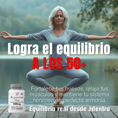 Magnesium Plus, para  fortalecer tus huesos, relajar músculos tensos y mantener tu sistema nervioso en equilibrio óptimo cada día