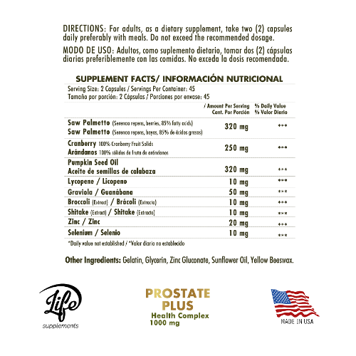 Prostate Plus, para mantener la salud de tu próstata, mejorar el flujo urinario y preservar tu bienestar masculino con ingredientes naturales