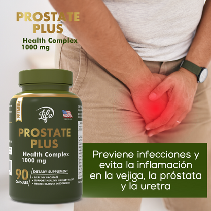 Prostate Plus, para mantener la salud de tu próstata, mejorar el flujo urinario y preservar tu bienestar masculino con ingredientes naturales