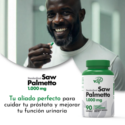 Standardized Saw Palmetto 1.000 mg, para cuidar tu próstata y mejorar tu función urinaria