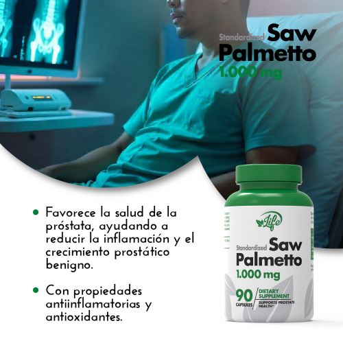 Standardized Saw Palmetto 1.000 mg, para cuidar tu próstata y mejorar tu función urinaria