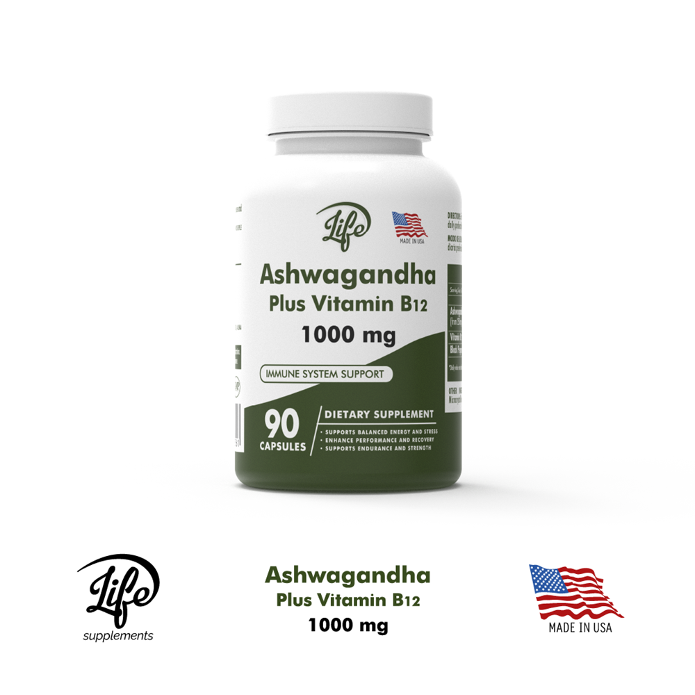 Ashwagandha Plus Vitamin B12, para transformar el estrés en serenidad, recuperar tu energía y despertar cada día con la mente clara y el cuerpo revitalizado