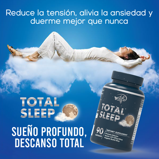 Total Sleep, para un sueño profundo y reparador, te ayuda a conciliar el descanso naturalmente y despertar renovado cada mañana