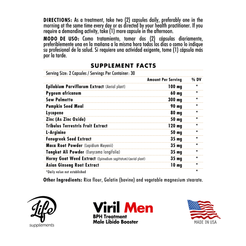 Viril Men, para recuperar la confianza en ti mismo, revitalizar tu rendimiento íntimo y disfrutar de relaciones plenas sin limitaciones